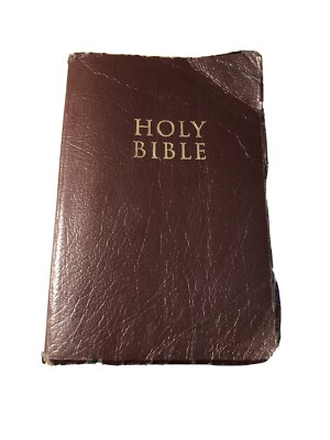 Bible Zondervan Burgundy Bonded Leather KJV King James Reference-image