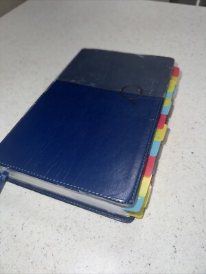 NIV Quest Study Bible Faux Leather Duo-Tone Blue Q&A Maps Cheat Sheet W/tabs-image