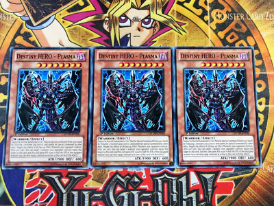 3 x Destiny HERO - Plasma rymp-en036 1st Edition (NM) Common Yu-Gi-Oh!-image