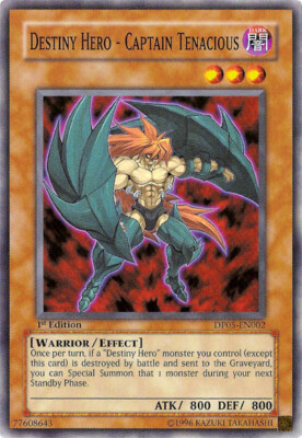 3 x Destiny Hero - Captain Tenacious - DP05-EN002 - Common - Unlimited Edition N-image