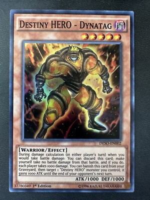 Yugioh - Destiny HERO - Dynatag - DESO-EN002 - Super Rare 1st Edition - NM-image