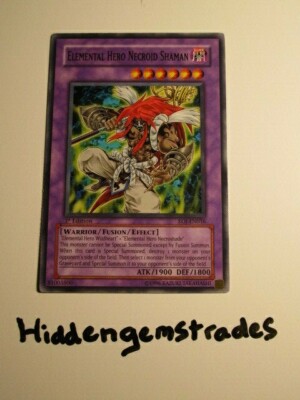 Yugioh! Elemental Hero Necroid Shaman EOJ-EN036 Common 1st Ed Near Mint!!-image