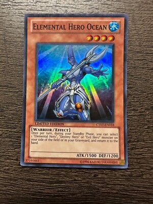 YUGIOH TCG ELEMENTAL HERO OCEAN CT07-EN018 SUPER LIMITED EDITION - LP-image