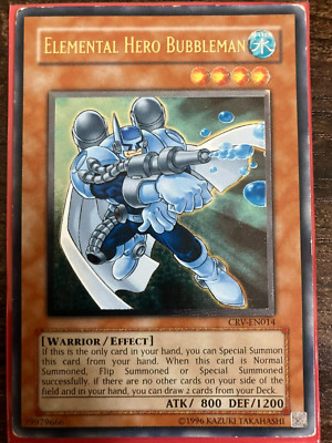 Yu-Gi-Oh Elemental Hero Bubbleman CRV-EN014 Ultimate Rare US Print-image