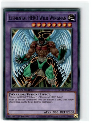 Yu-Gi-Oh! Speed Duel Elemental Hero Wild Wingman Common SGX2-ENA23 Lightly-image