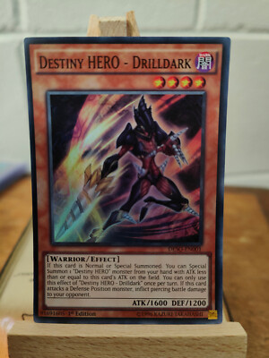 Yu-Gi-Oh! - Destiny HERO - Drilldark - DESO-EN001 NM - 1st Edition - Super Rare-image