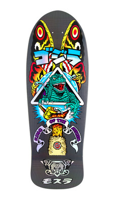 Santa Cruz Godzilla Mothra Natas Skateboard Deck Grey 10.53 x 30.1-image
