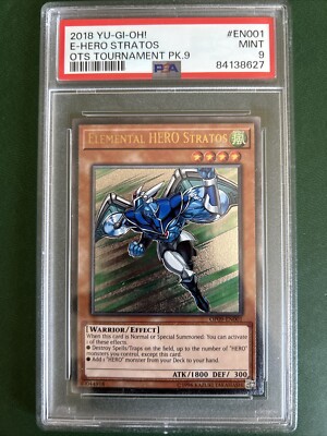 Yugioh Elemental HERO Stratos OP09-EN001 Ultimate rare PSA 9 Mint-image