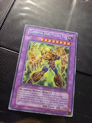 Elemental Hero Plasma Vice GLAS-EN037 Secret Rare 1st Edition Text Misprint -image