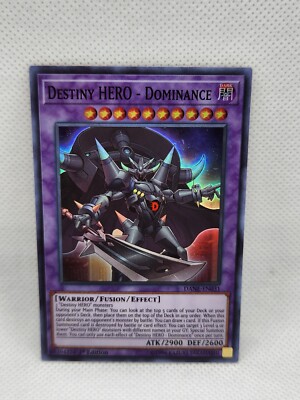 Yugioh Destiny HERO Dominance Warrior DANE-EN031 Secret Rare 1st Edition Card NM-image