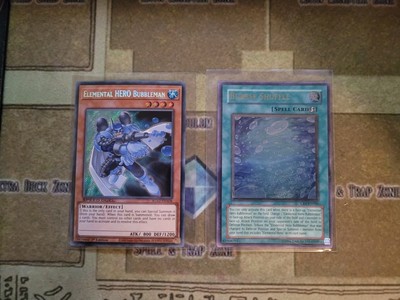 YUGIOH ELEMENTAL HERO BUBBLEMAN SGX2-ENA08 SECRET + BUBBLE SHUFFLE ULTIMATE NM-image