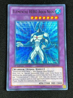 YUGIOH ELEMENTAL HERO AQUA NEOS LCGX-EN057 1ST SUPER (NM)-image