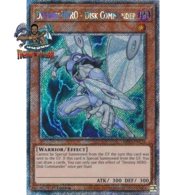 Yugioh! 1x Destiny HERO - Disk Commander RA03-EN176 Platinum Secret Rare NM-image