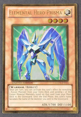 Yugioh TCG - Elemental Hero Prisma - GLD3-EN014 - Limited Ed - NM Gold Rare 2010-image