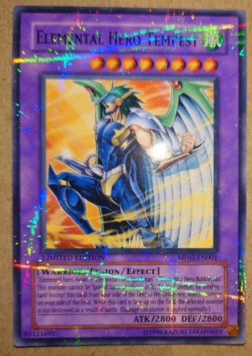 MF02-EN001 Elemental Hero Tempest Parallel Rare Limited Ed Yugioh Card-image