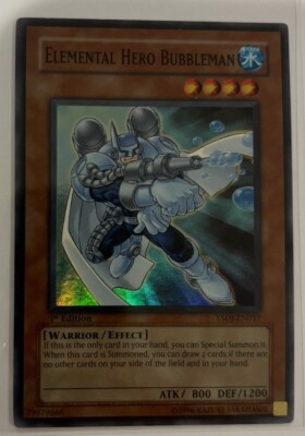 Yu-Gi-Oh! TCG Elemental Hero Bubbleman Jaden Yuki YSDJ-EN017 1st Edition...-image