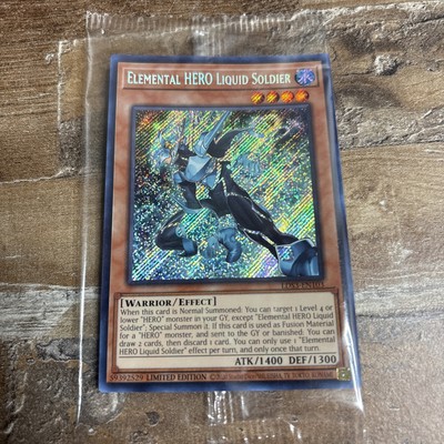 YUGIOH ELEMENTAL HERO LIQUID SOLDIER LDS3-EN103 SECRET LIMITED EDITION SEALED -image