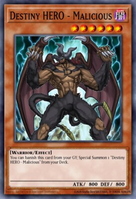 3x Destiny Hero Malicious - RA03 - Secret Rare - Yugioh - EURO Playset-image
