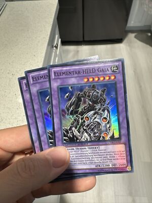 1x GERMAN Yu-Gi-Oh! Elemental Hero Gaia CT08-EN011 Limited Super Rare NM-image