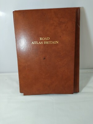 Classic Faux Leather Bound Great Britain Road Atlas From 1978 By Bartholomew -image