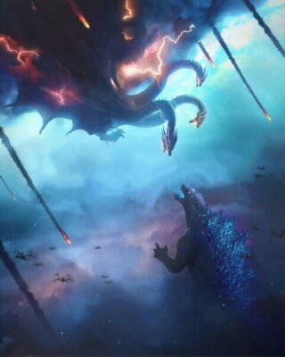 287609 Godzilla King of the Monsters Fighting Movie PRINT POSTER-image
