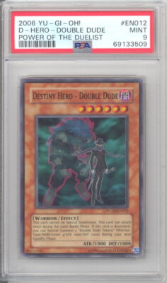 PSA 9 - Yu-Gi-Oh Card - POTD-EN012 -DESTINY HERO - DOUBLE DUDE (super rare) MINT-image
