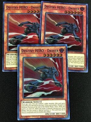 YUGIOH DESTINY HERO DASHER OP18-EN004 SUPER X3 (NM)-image