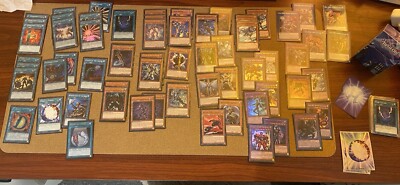 Yugioh Full Hero Deck - Evil hero adusted gold - sleeves+deck box inc. -image