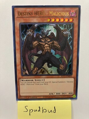 Destiny HERO - Malicious Ultra Rare (Lightly Played) BLC1-EN030 (Near Mint)-image