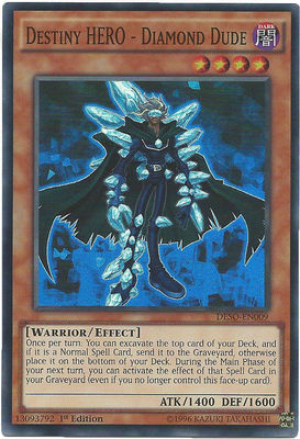 DESTINY HERO - DIAMOND DUDE - (DESO-EN009) - Super Rare - 1st - Yu-Gi-Oh -image