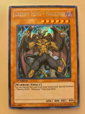 Destiny Hero- Malicious Yu-Gi-Oh Card-Secret Rare- Ra Yellow Mega Pack-image