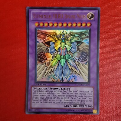 Yugioh Elemental HERO Divine Neos LCGX-EN077 1st Edition-image