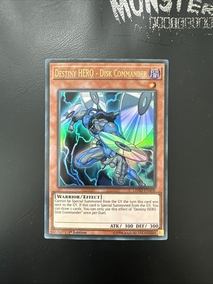 YUGIOH DESTINY HERO DISK COMMANDER ULTRA RARE LEHD-ENA08 1ST EDITION -image
