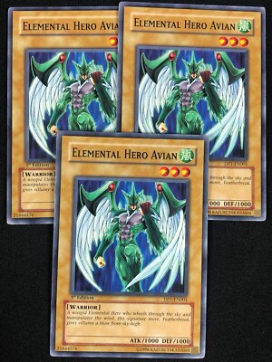 YUGIOH ELEMENTAL HERO DP1-EN001 1ST COMMON X3 (NM)-image