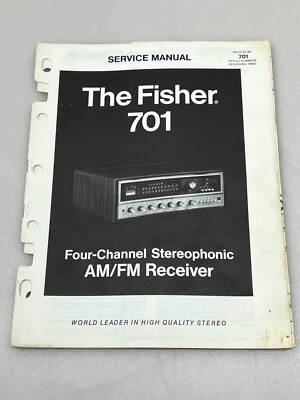 Fisher Model 701 Original Service Manual Free Shipping-image