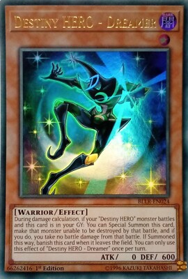 BLLR-EN024 DESTINY HERO - DREAMER ULTRA RARE 1ST EDITION YuGiOh CARD-image