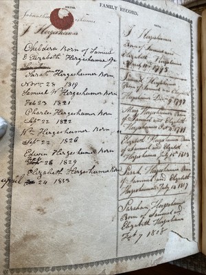1804 HOLY BIBLE Hergesheimer Shoemaker Family antique OLD American-image
