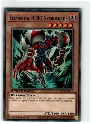 Yu-Gi-Oh! Speed Duel Elemental Hero Necroshade Common SGX1-ENA11 Lightly Played-image