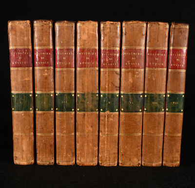 1800 8vol Histoire de Russie Levesque French Folding Map-image