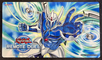 Yugioh TCG Official Remote Duel Elemental Hero Stratos Playmat!!-image