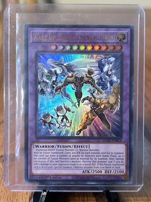 Yu-Gi-Oh MAZE-EN014 Wake Up Your Elemental HERO Ultra Rare 1st Edition-image