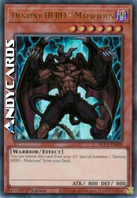 DESTINY HERO - MALICIOUS (Malicious - Hero of Destiny) Ultra R BLC1 EN030 • 1Ed-image