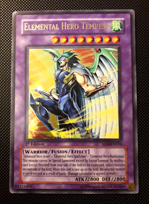 Yu-Gi-Oh! Elemental Hero Tempest, EEN-EN034, Ultra Rare, 1st Ed., English, NM-EX-image