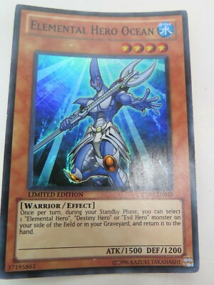 Elemental Hero Ocean - CT07-EN018 Yugioh! Yu Gi Oh! Foil Holo Super Rare-image