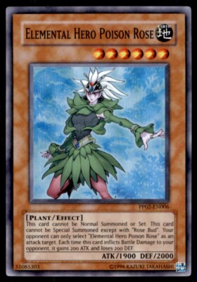 Yu-Gi-Oh! Elemental Hero Poison Rose #PP02-EN006 Light Play-image
