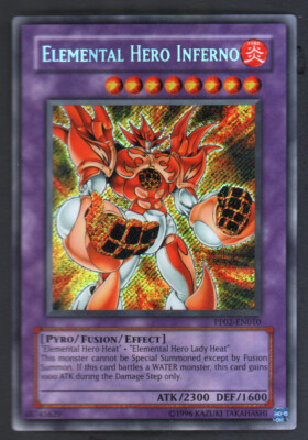 Yugioh : Elemental Hero Inferno - CT03-EN002 - Secret Rare - Unlimited Edt LP-image