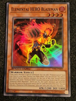 STP6-EN009 Elemental HERO Blazeman Super Rare Speed Duel Tournament Pack NM-image