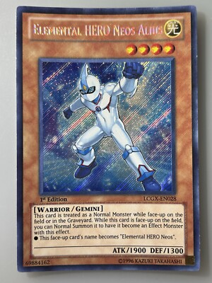 Elemental HERO Neos Alius LCGX-EN028 Secret Rare 1st Edition - Lightly Played-image