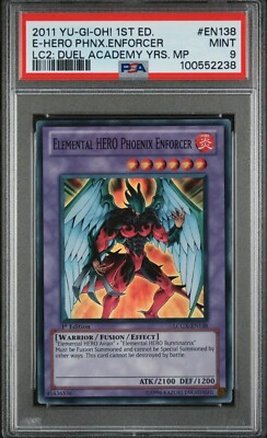 2011 YU-GI-OH! LEGENDARY COLLECTION 2 1ST EELEMENTAL HERO PHOENIX ENFORCER PSA 9-image