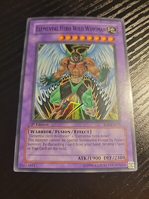 Yugioh! Elemental Hero Wild Wingman - EOJ-EN035 - Ultimate Rare - 1st Edition-image